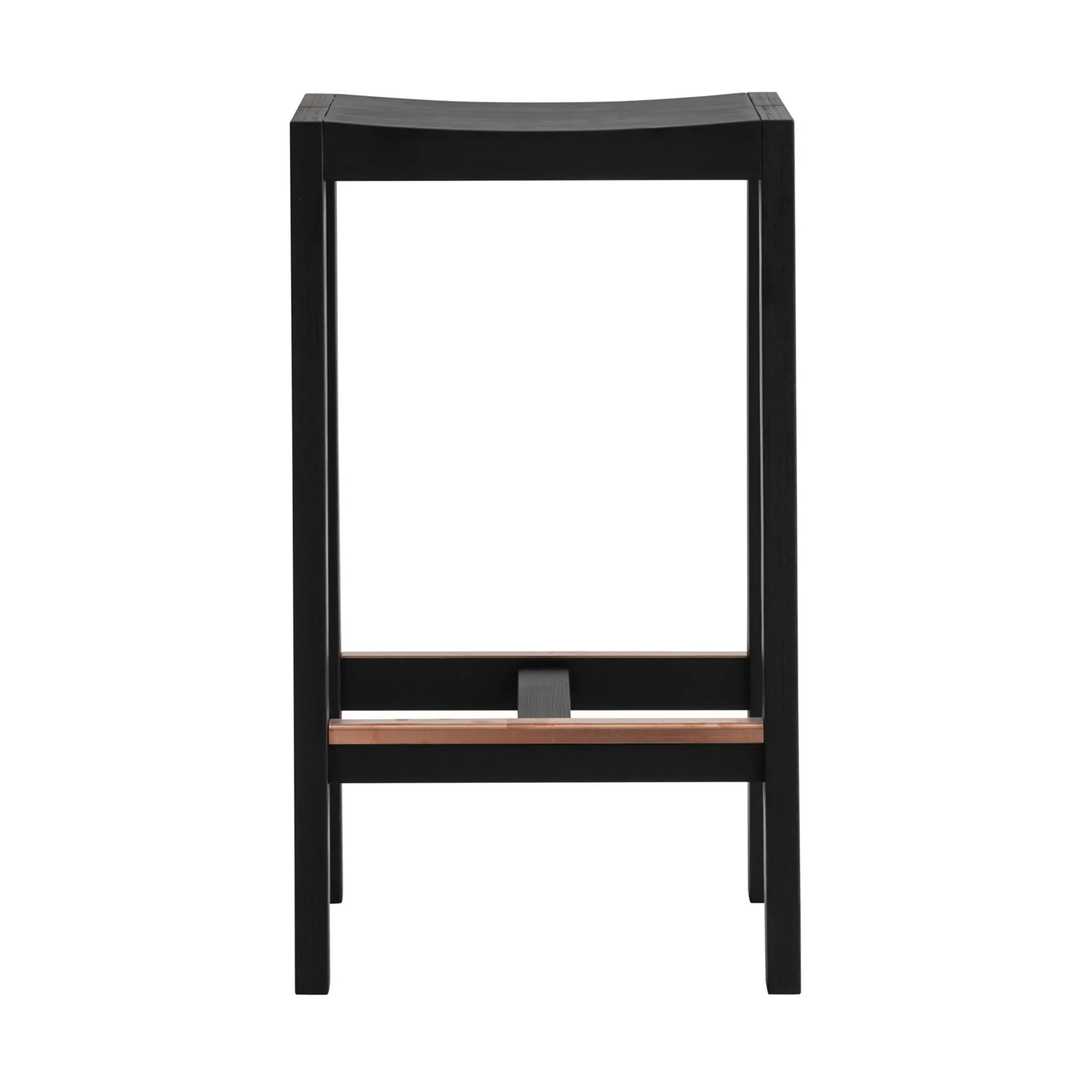016 Maasto Bar Stool Barhocker, Schwarz gebeizte Kiefer, 65 cm Vaarnii