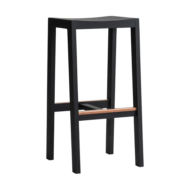 016 Maasto Bar Stool Barhocker - Schwarz gebeizte Kiefer, 75 cm - Vaarnii