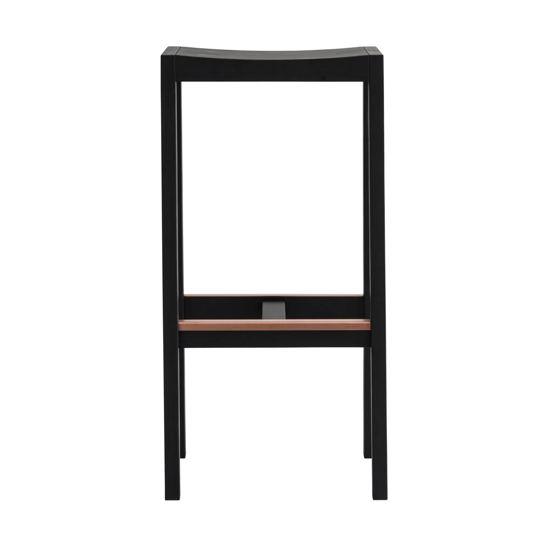 016 Maasto Bar Stool Barhocker, Schwarz gebeizte Kiefer, 75 cm Vaarnii