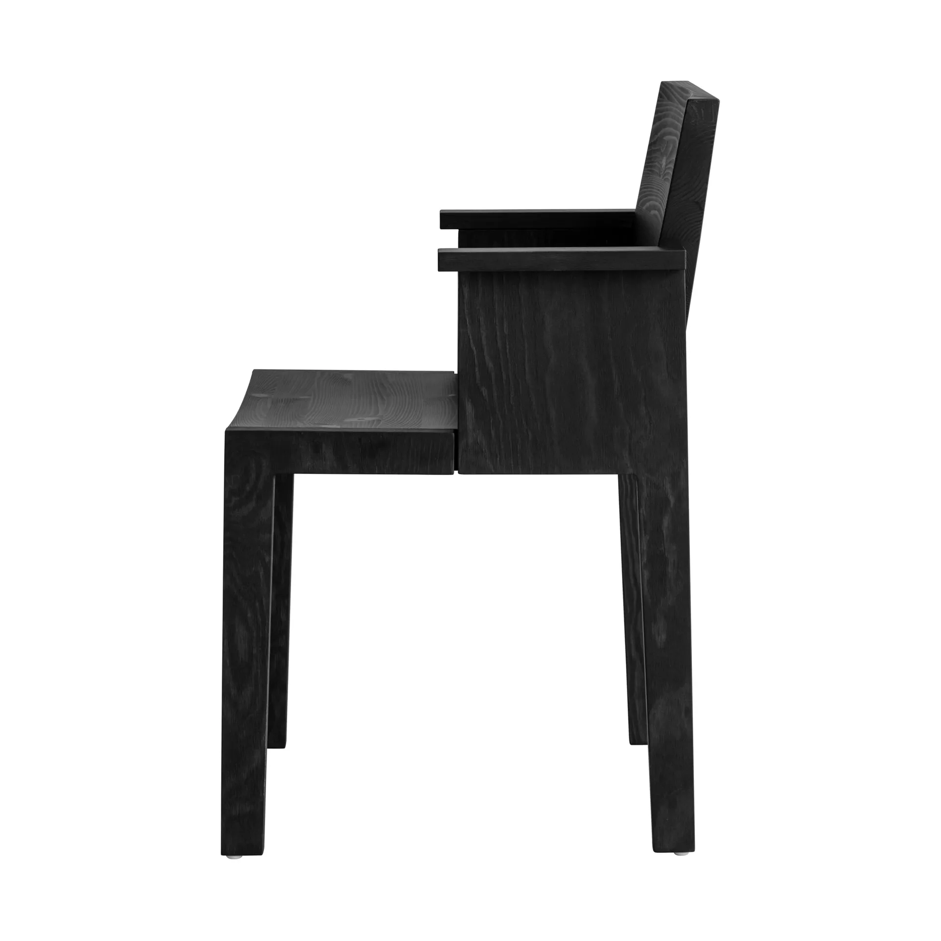 016 Maasto Dining Armchair Armlehnstuhl, Schwarz gebeizte Kiefer Vaarnii