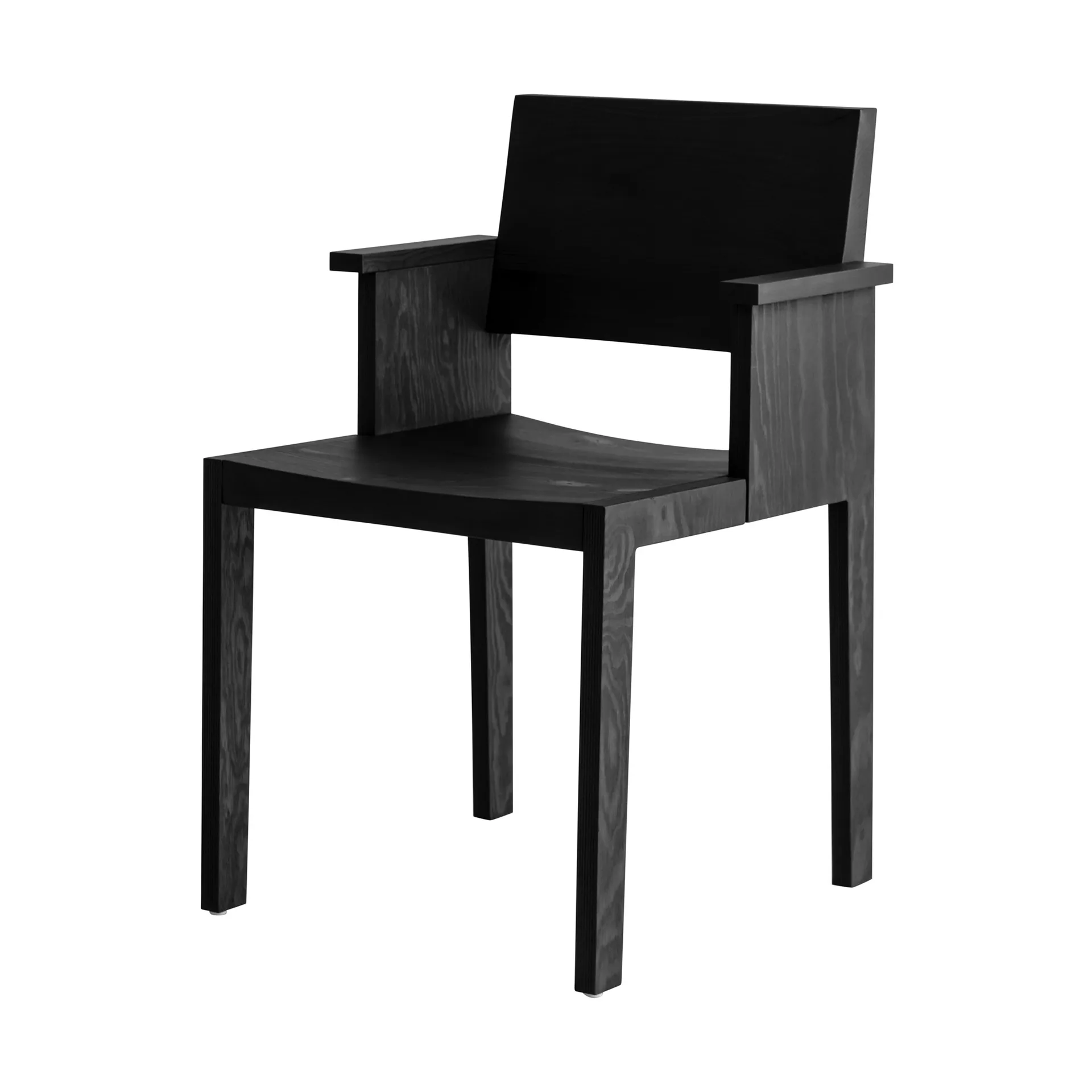 016 Maasto Dining Armchair Armlehnstuhl, Schwarz gebeizte Kiefer Vaarnii