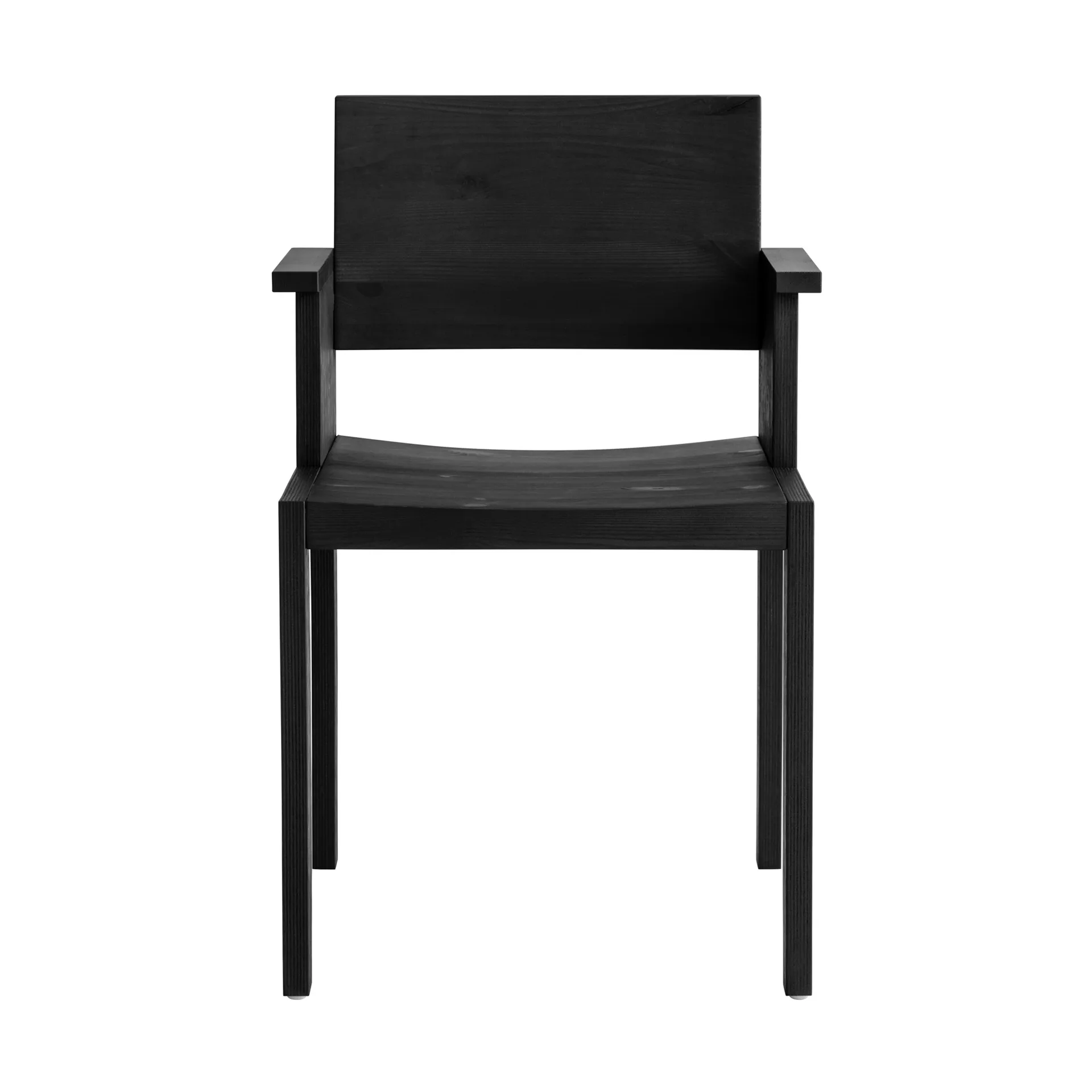 016 Maasto Dining Armchair Armlehnstuhl, Schwarz gebeizte Kiefer Vaarnii
