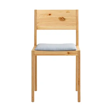 016 Maasto Dining Chair Stuhl - Matt geöltes Wachs-Kiefernholz, gepolsterter Sitz grau - Vaarnii