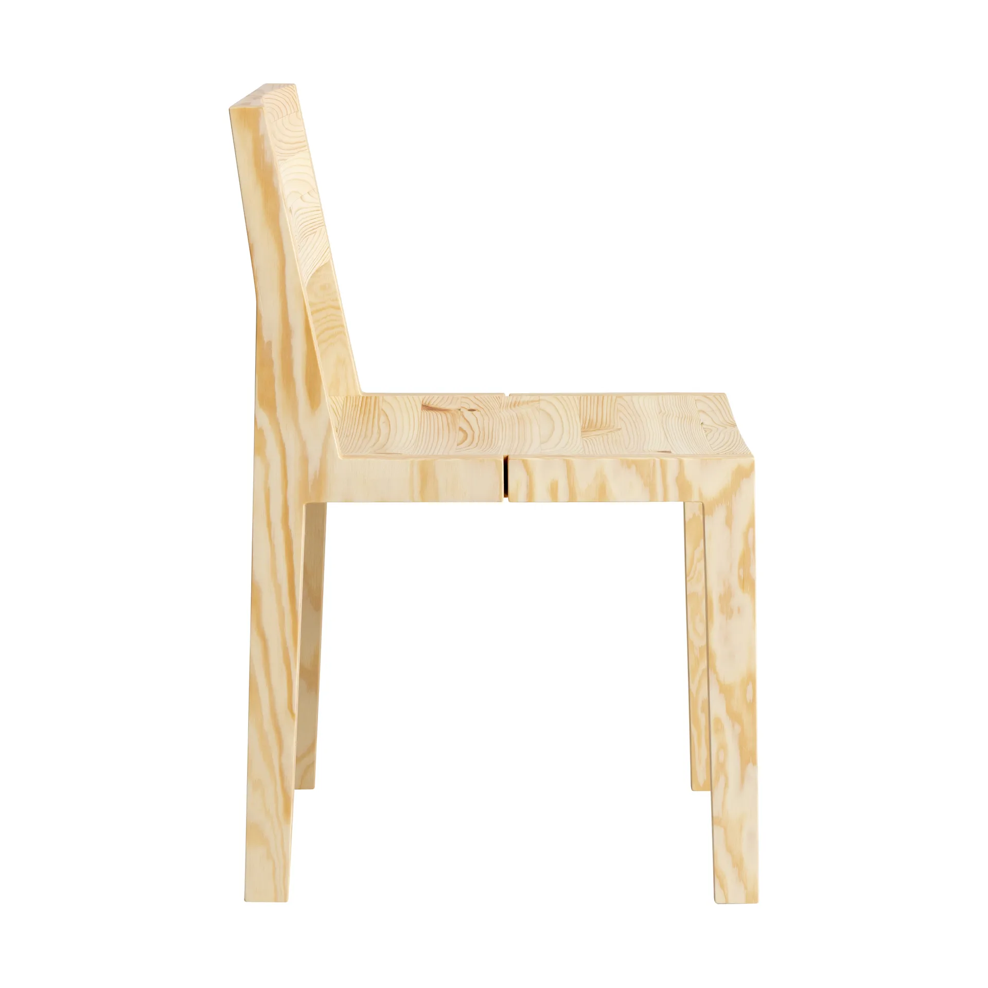 016 Maasto Dining Chair Stuhl, Matt geöltes Wachs-Kiefernholz Vaarnii