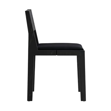 016 Maasto Dining Chair Stuhl - Schwarz gebeizte Kiefer, gepolsterter Sitz schwarz - Vaarnii