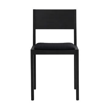 016 Maasto Dining Chair Stuhl - Schwarz gebeizte Kiefer, gepolsterter Sitz schwarz - Vaarnii