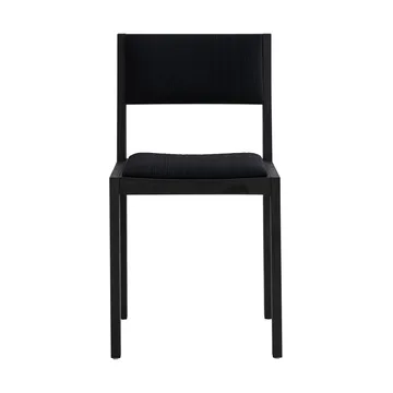016 Maasto Dining Chair Stuhl - Schwarz gebeizte Kiefer, Vorderseite mit schwarzem Bezug - Vaarnii