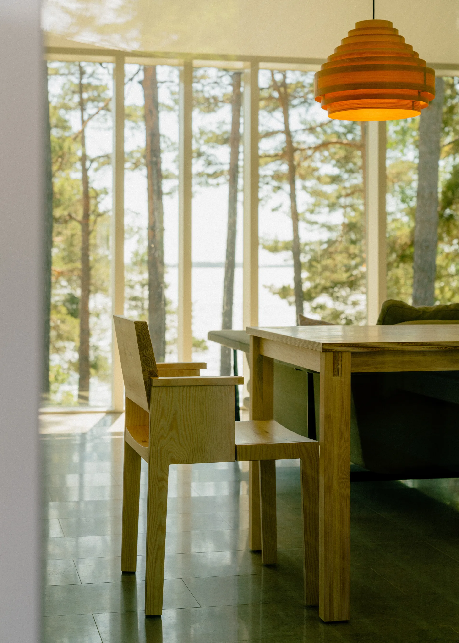 016 Maasto Table Tisch, Matt geöltes Wachs-Fichte, 200x90x75 cm Vaarnii