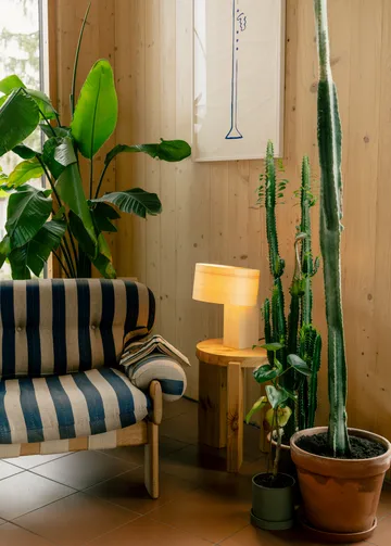 018 Hoop Table Lamp Tischleuchte - Matt geöltes Wachs-Kiefernholz, 23 cm - Vaarnii