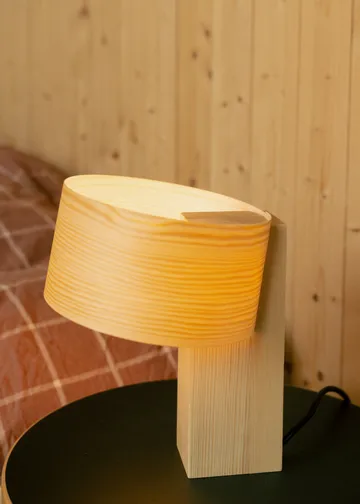 018 Hoop Table Lamp Tischleuchte - Matt geöltes Wachs-Kiefernholz, 23 cm - Vaarnii