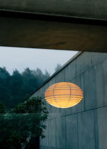 1002 Hans Pendant Pendelleuchte - Matt geölte Kiefer, XL Ø70 cm - Vaarnii