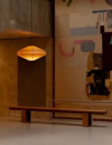 1003 Hans Pendant Pendelleuchte - Matt geöltes Wachs-Kiefernholz, Ø60 cm - Vaarnii