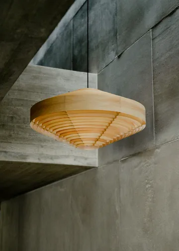 1003 Hans Pendant Pendelleuchte - Matt geöltes Wachs-Kiefernholz, XL Ø90 cm - Vaarnii