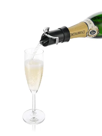 Vacuvin Champagnerverschluss und -ausgießer - Schwarz - Vacuvin