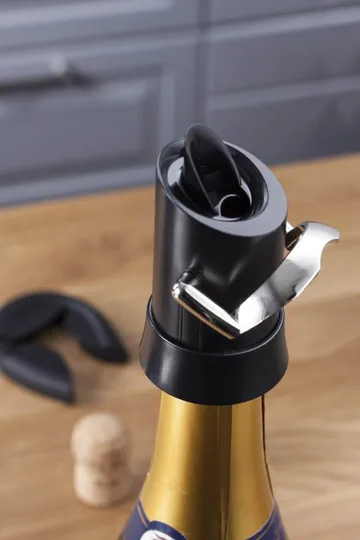 Vacuvin Champagnerverschluss und -ausgießer - Schwarz - Vacuvin