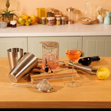 Vacuvin Mixologist Bar In a Box Cocktailset - Edelstahl, 14-teiliig - Vacuvin