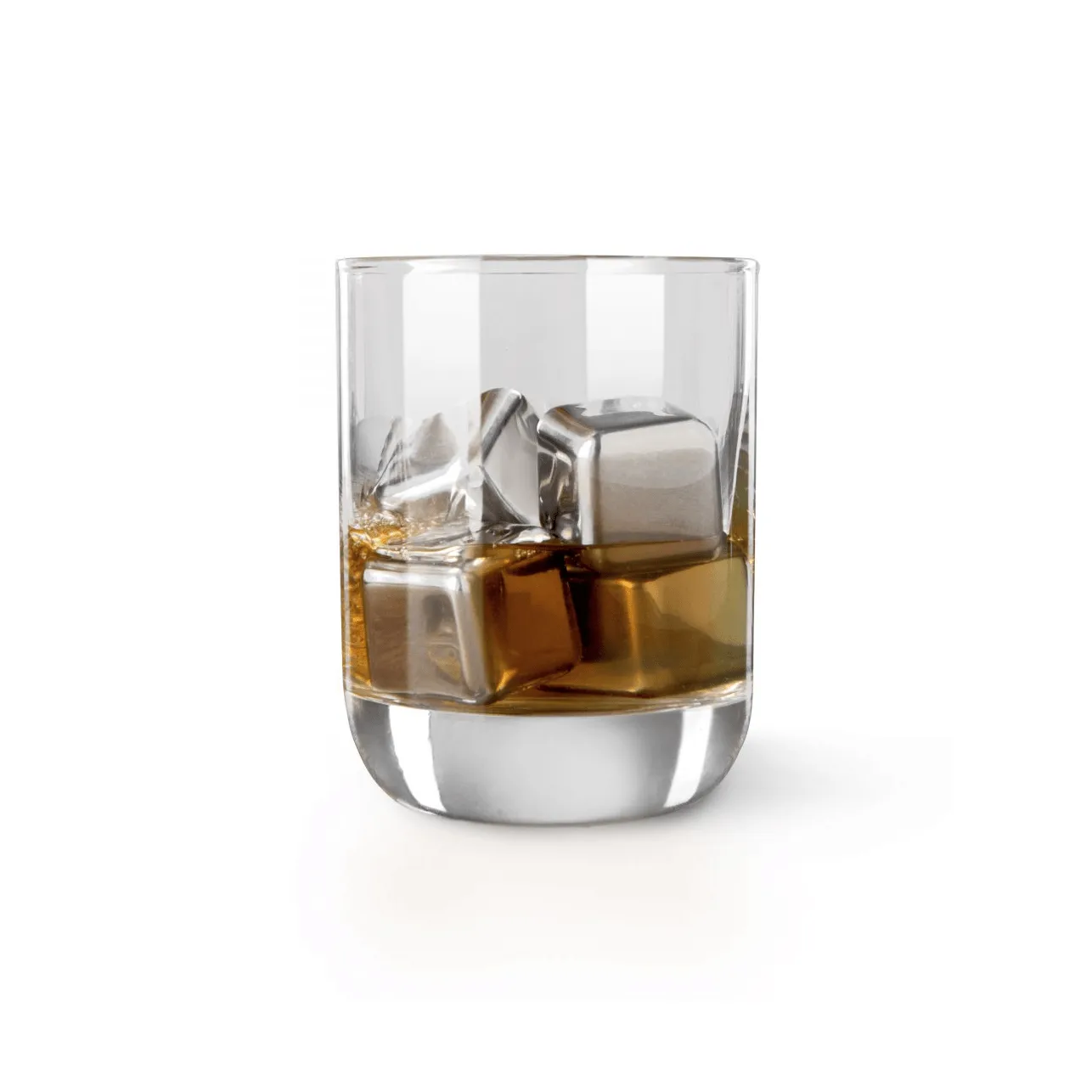 Vacuvin Whiskeysteine, Edelstahl, 4er-Pack Vacuvin
