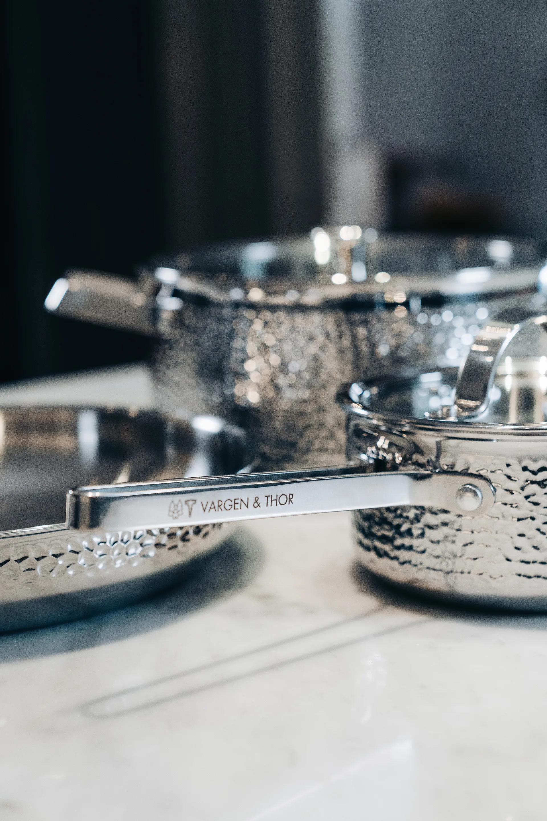 Chrom gehämmerter Stiel-Chromtopf mit Deckel, Teddy, 1,6 L Vargen & Thor