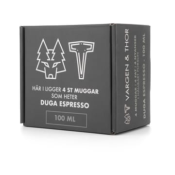 Duga Espressotasse 4er Pack - Weiß, sandgrau, antracit, schwarz - Vargen & Thor