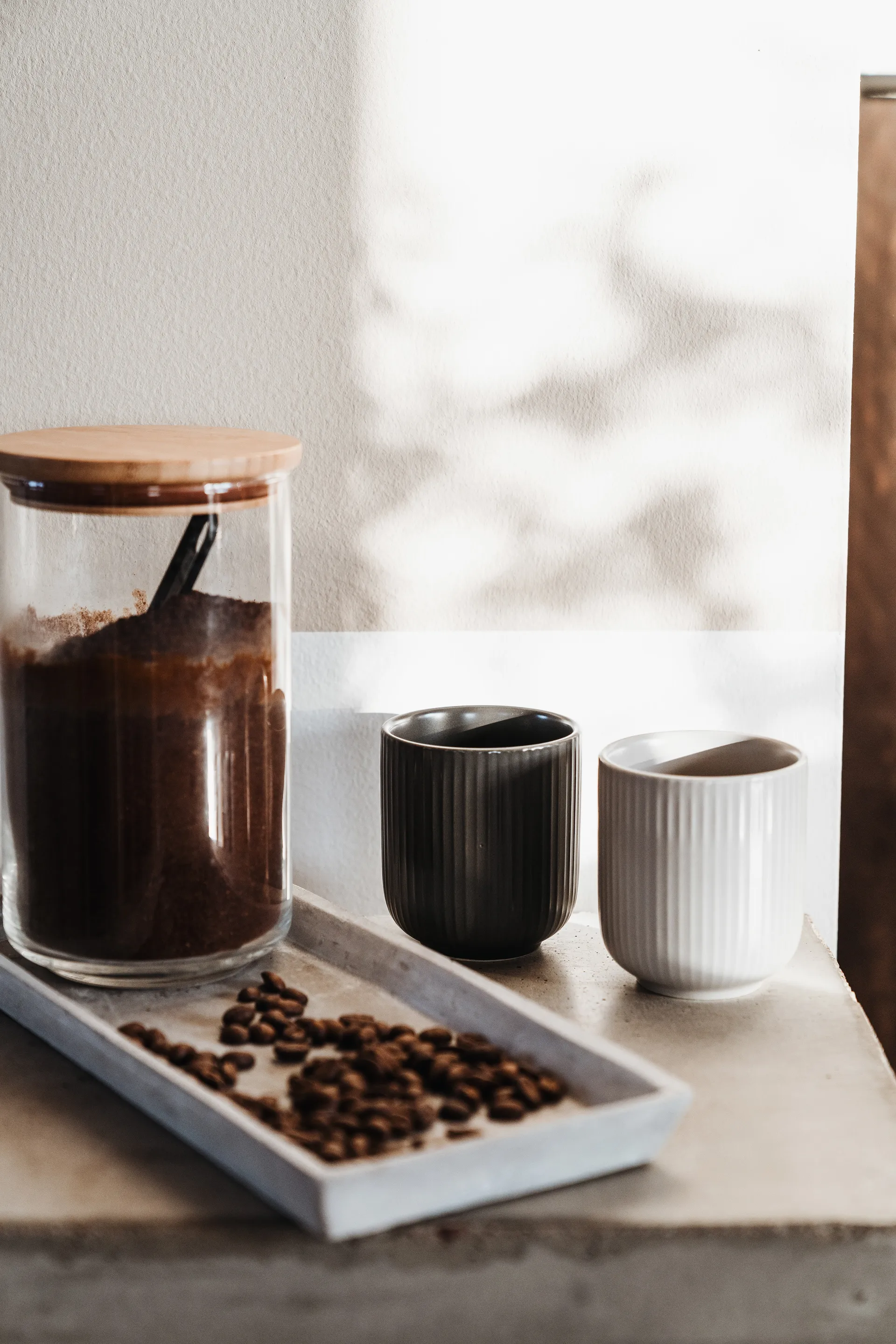 Duga Tasse 20 cl 4er Pack, Weiß, sandgrau, antracit, schwarz Vargen & Thor