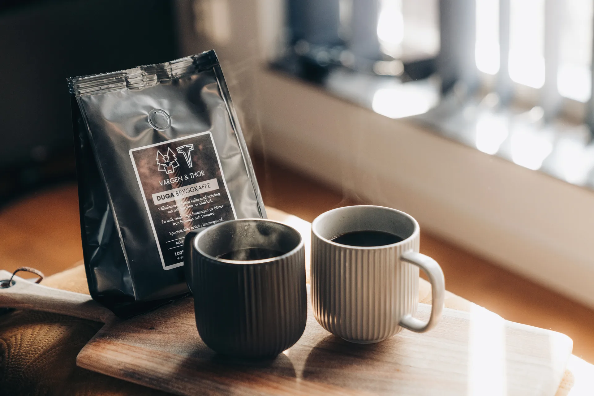 Duga XL Tasse 35 cl 4er Pack, Weiß, sandgrau, antracit, schwarz Vargen & Thor