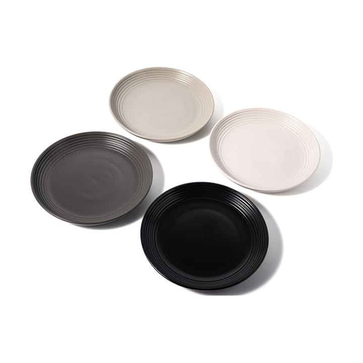 Gastro Teller Ø25cm 4er Pack, Weiß, sandgrau, antracit, schwarz Vargen & Thor