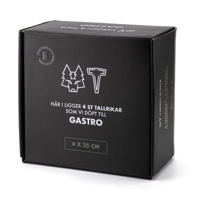 Gastro Teller Ø25cm 4er Pack - Weiß, sandgrau, antracit, schwarz - Vargen & Thor