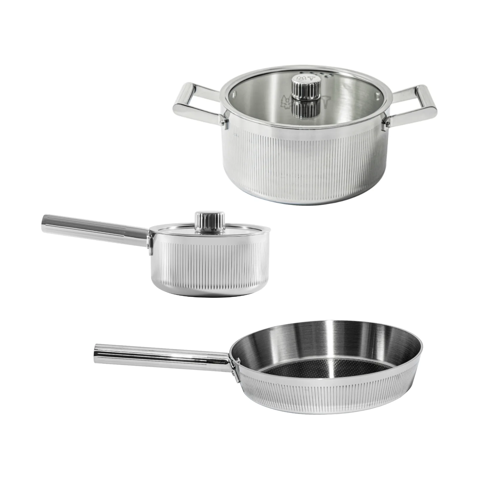 Glima Pro Basis-Topfset, Silber, 5 Teile Vargen & Thor