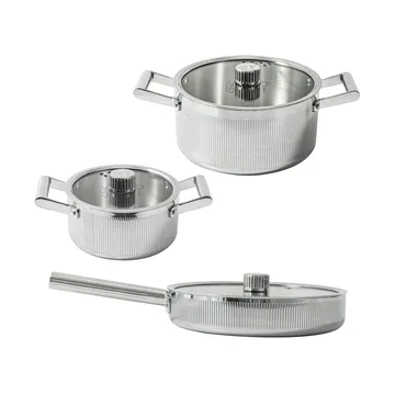 Glima Pro plus Kochgeschirrset - Edelstahl, 6 Teile - Vargen & Thor