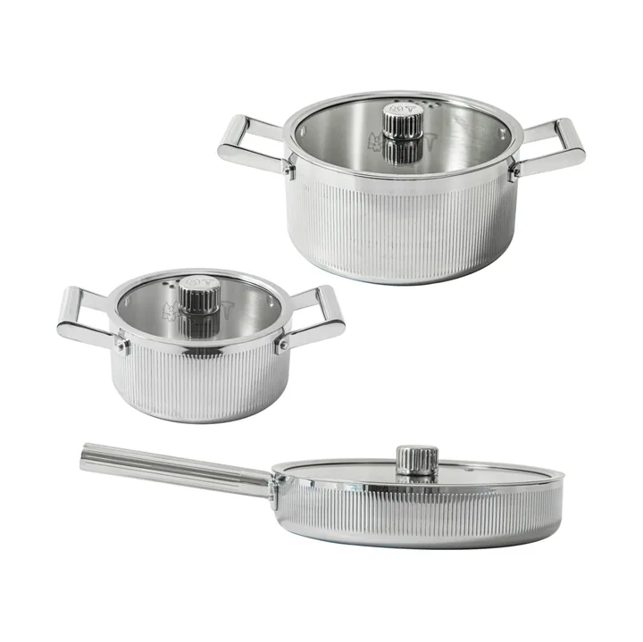 Glima Pro plus Kochgeschirrset - Edelstahl, 6 Teile - Vargen & Thor