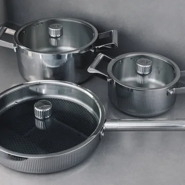 Glima Pro plus Kochgeschirrset - Edelstahl, 6 Teile - Vargen & Thor
