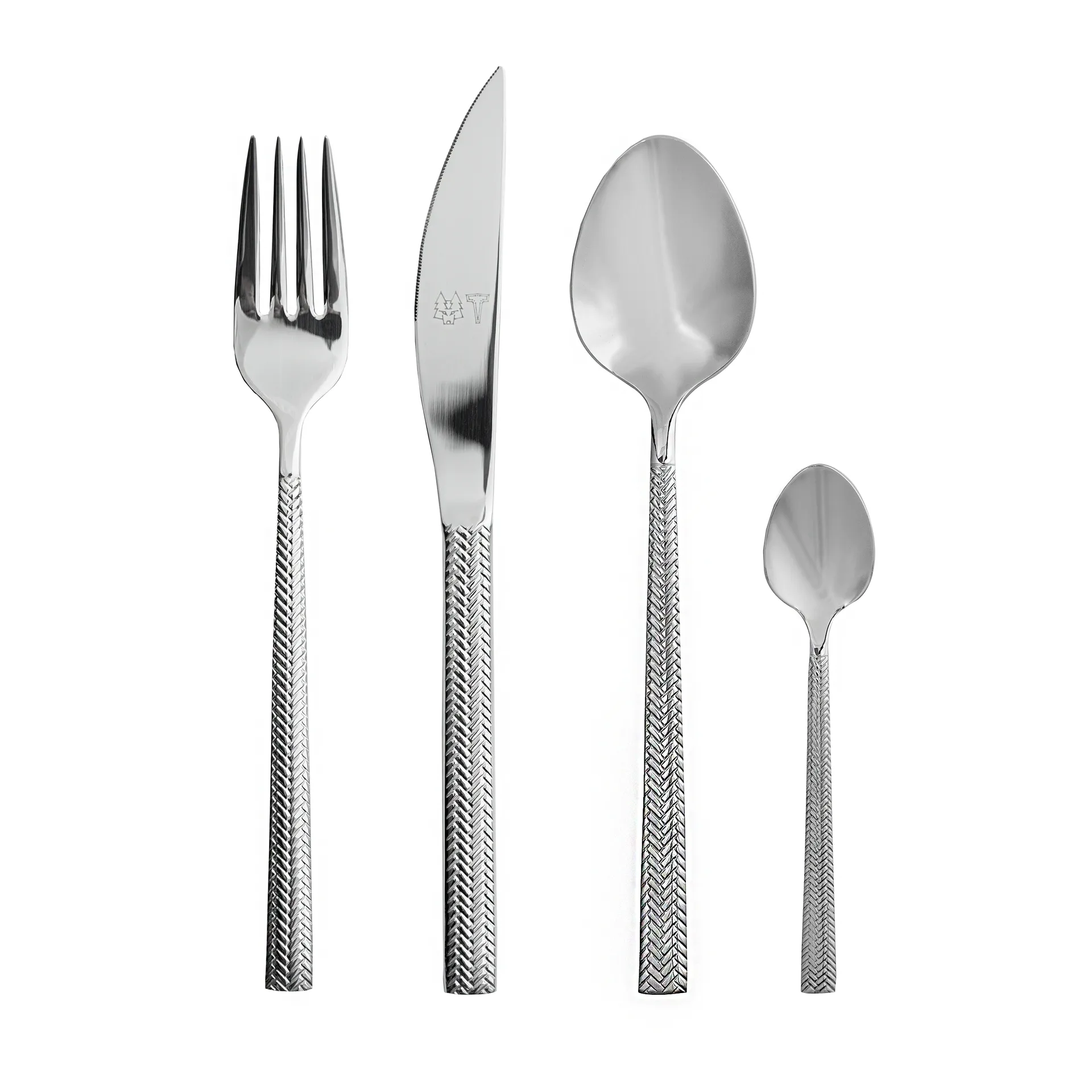 Glöd Besteckset 16 Teile, Fischgrätenmuster Vargen & Thor