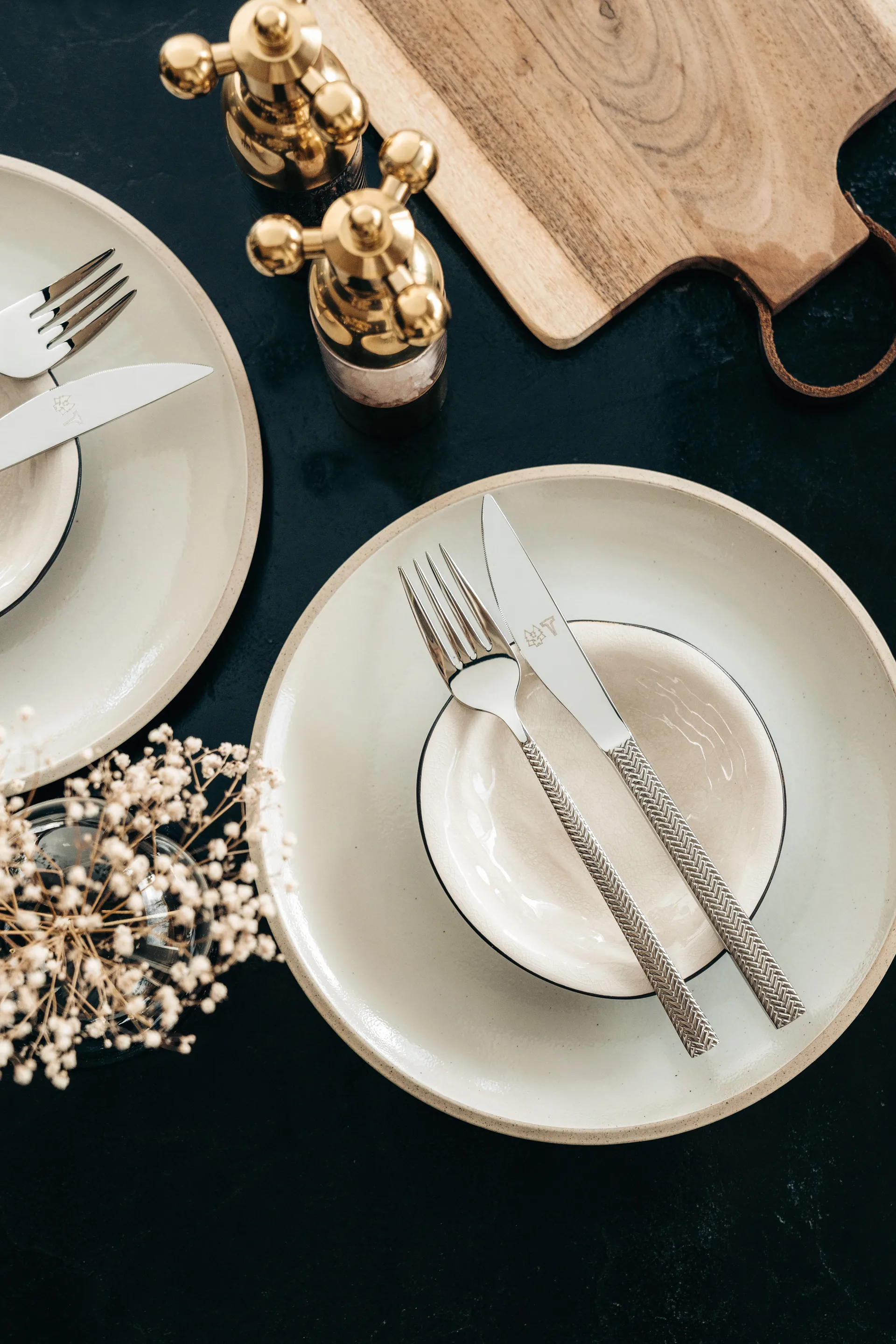 Glöd Besteckset 16 Teile, Fischgrätenmuster Vargen & Thor