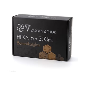 Hexa Glas 30 cl 6er Pack - Klar - Vargen & Thor