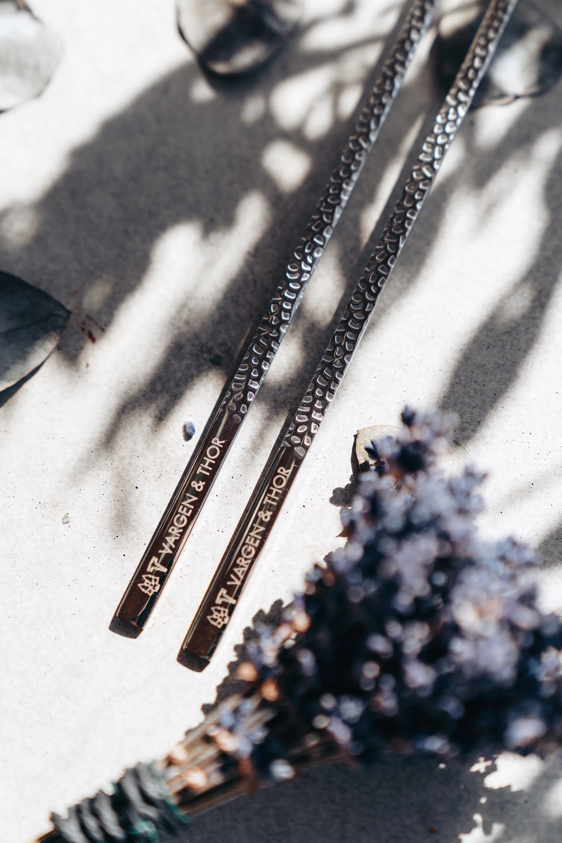 Kito Chopsticks Essstäbchen 4er Pack, Silver Vargen & Thor