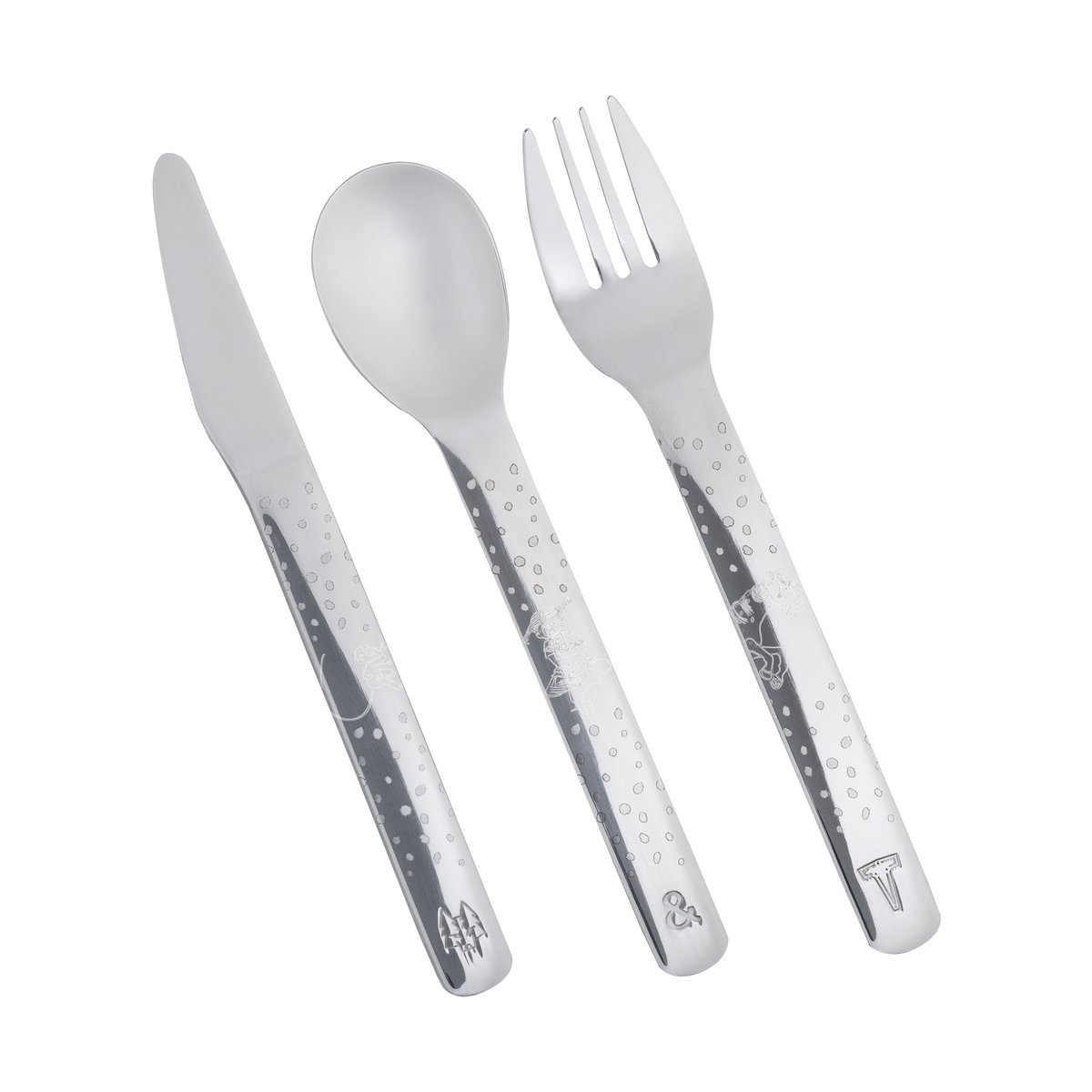 Vargen & Thor Lupo Pippi Kinderbesteck 9 Teile Silber