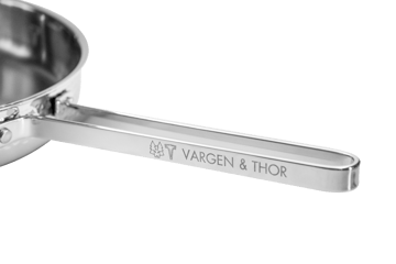 Modell M1 gehämmertes Sautierpfanne Ø28 cm - Chrom mit Deckel - Vargen & Thor