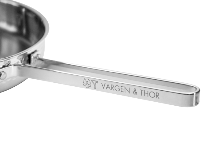 Modell M1 gehämmertes Sautierpfanne Ø28 cm - Chrom mit Deckel - Vargen & Thor