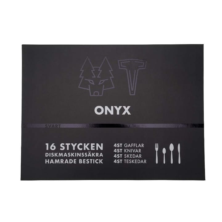 Vargen & Thor Besteckset 16 Teile, Onyx , schwarz Vargen & Thor