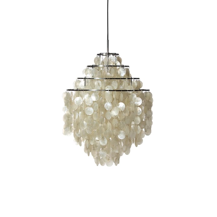 Fun 0 DM Pendelleuchte, Pearlwhite, Chrom Verpan