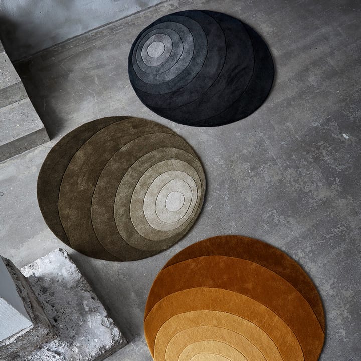 Luna Teppich Ø120cm, Dark green Verpan