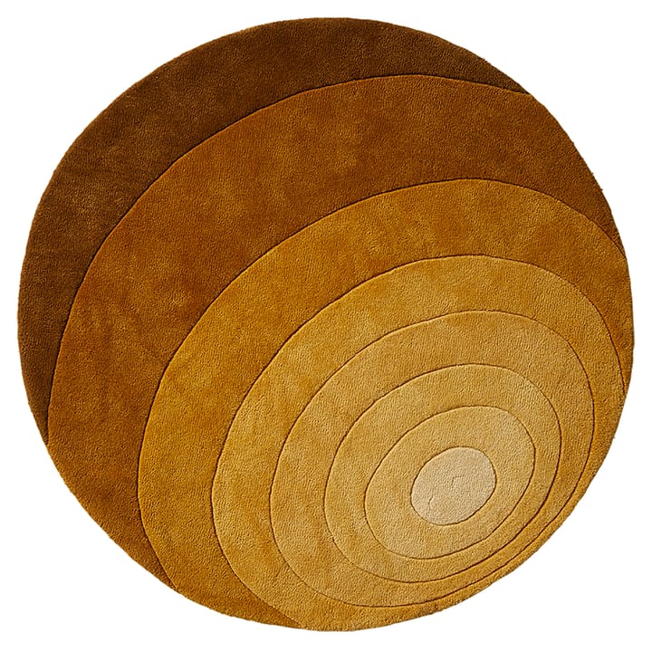 Luna Teppich Ø120cm - Dark yellow - Verpan