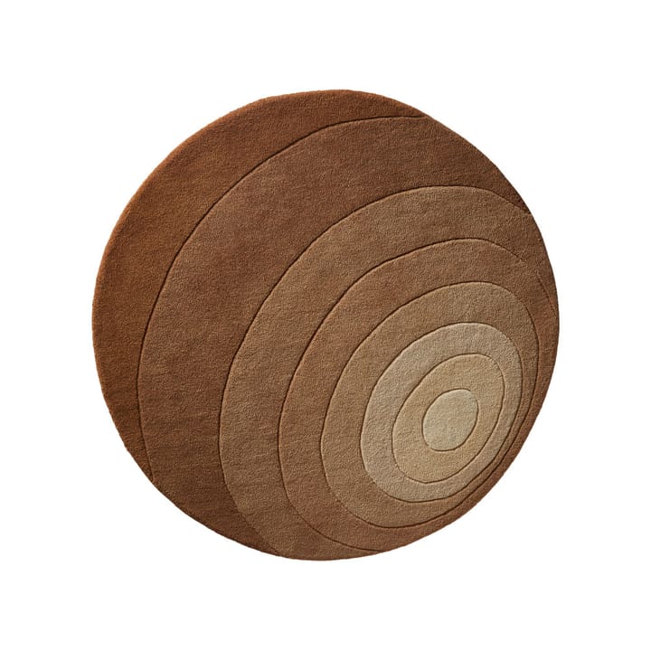Luna Teppich rund, Dark sand, 120cm Verpan