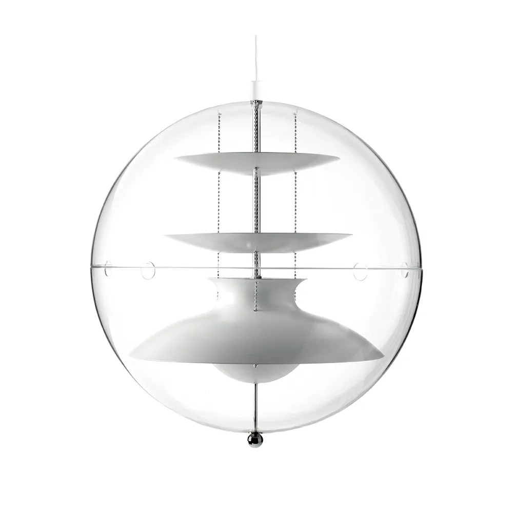 Panto Pendelleuchte, Weiß, large, transparent akryl Verpan