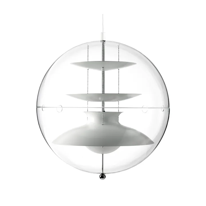 Panto Pendelleuchte - Weiß, large, transparent akryl - Verpan