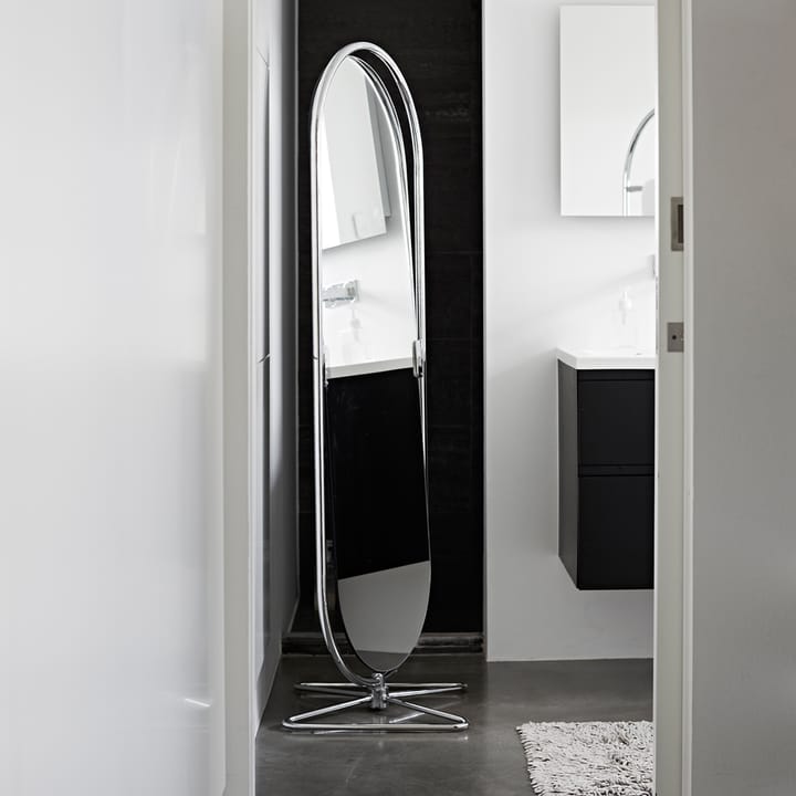 Panton System 123 Standspiegel, Chrom Verpan