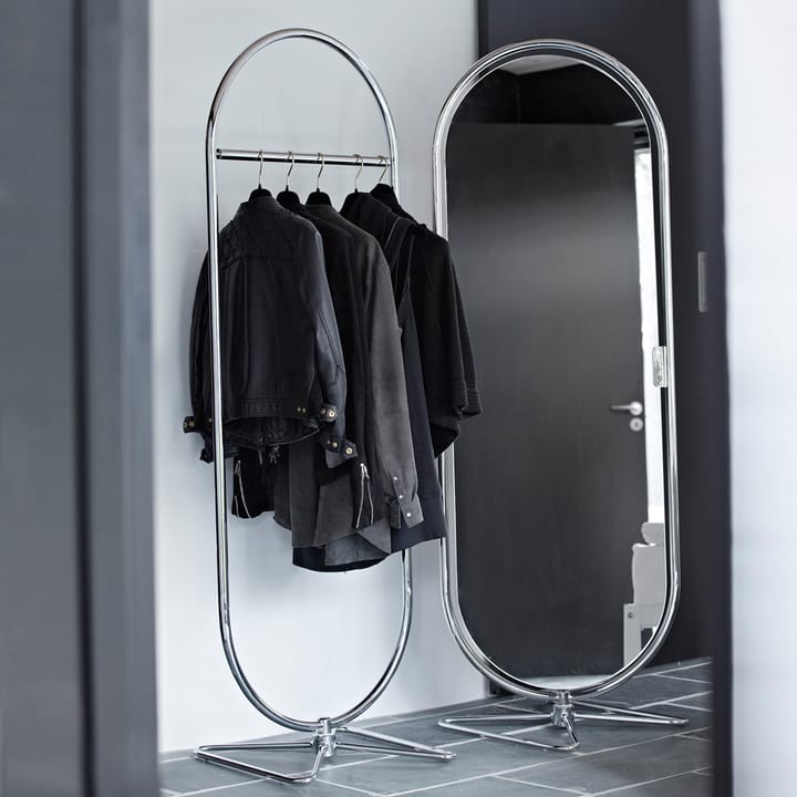 Panton System 123 Standspiegel, Chrom Verpan
