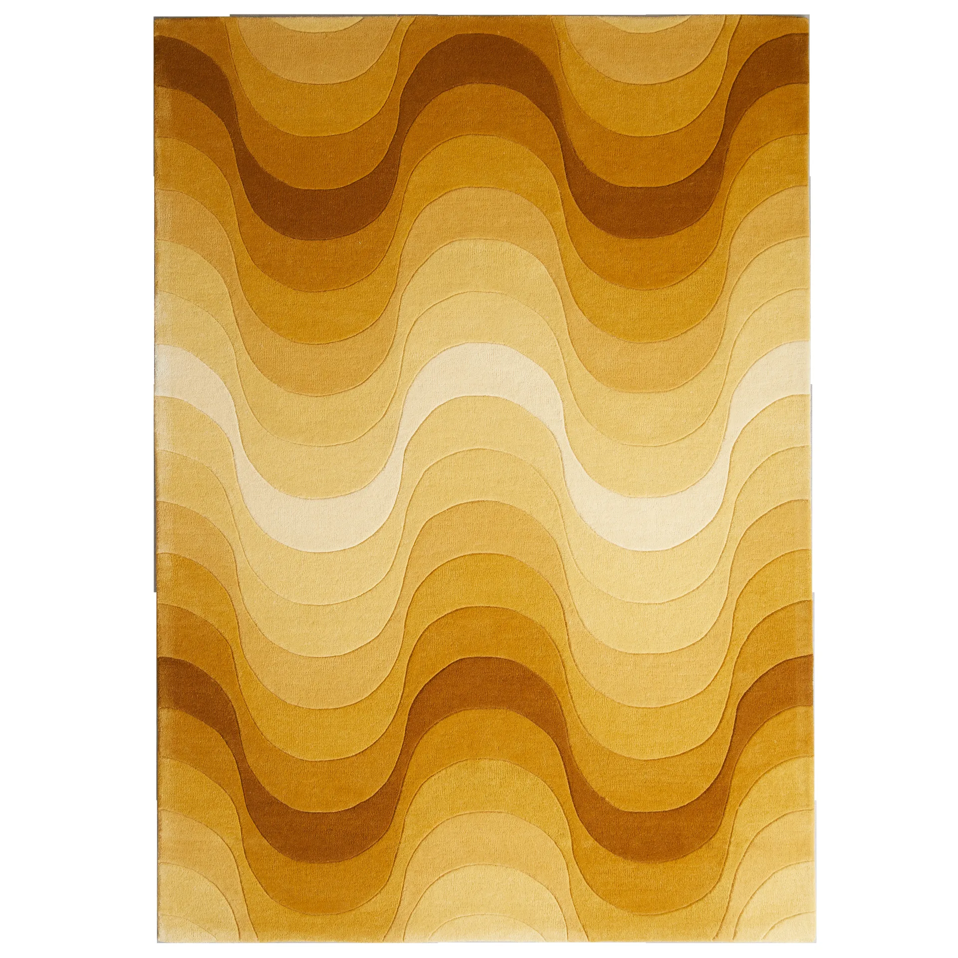 Wave Teppich 170 x 240cm, Gelb Verpan