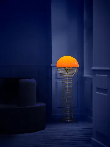 Wire Stehleuchte - Chrome-orange - Verpan