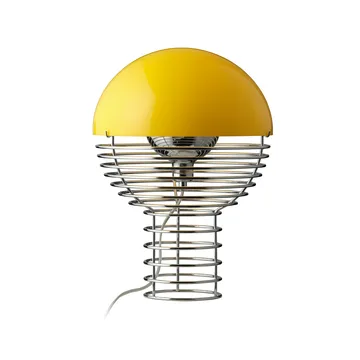 Wire Tischleuchte Ø30cm - Chrome-yellow - Verpan